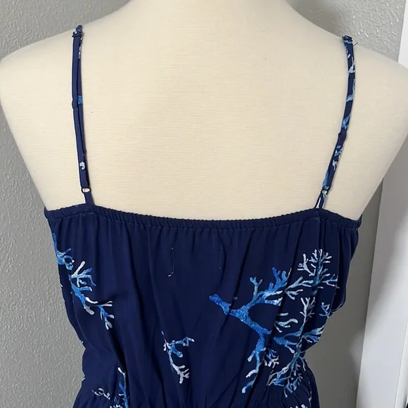 Old Navy Coral Print Spaghetti Strap Sleeveless Mini Dress - Picture 7 of 16